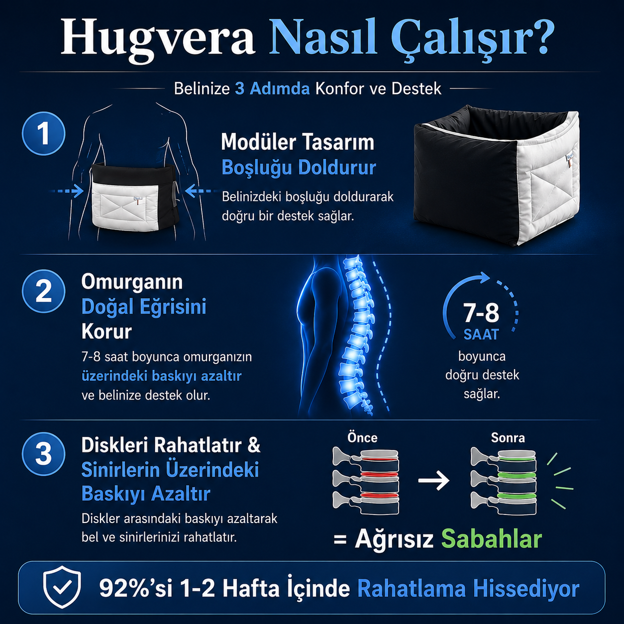 Hugvera™ Destek Yastığı 🛏️✨