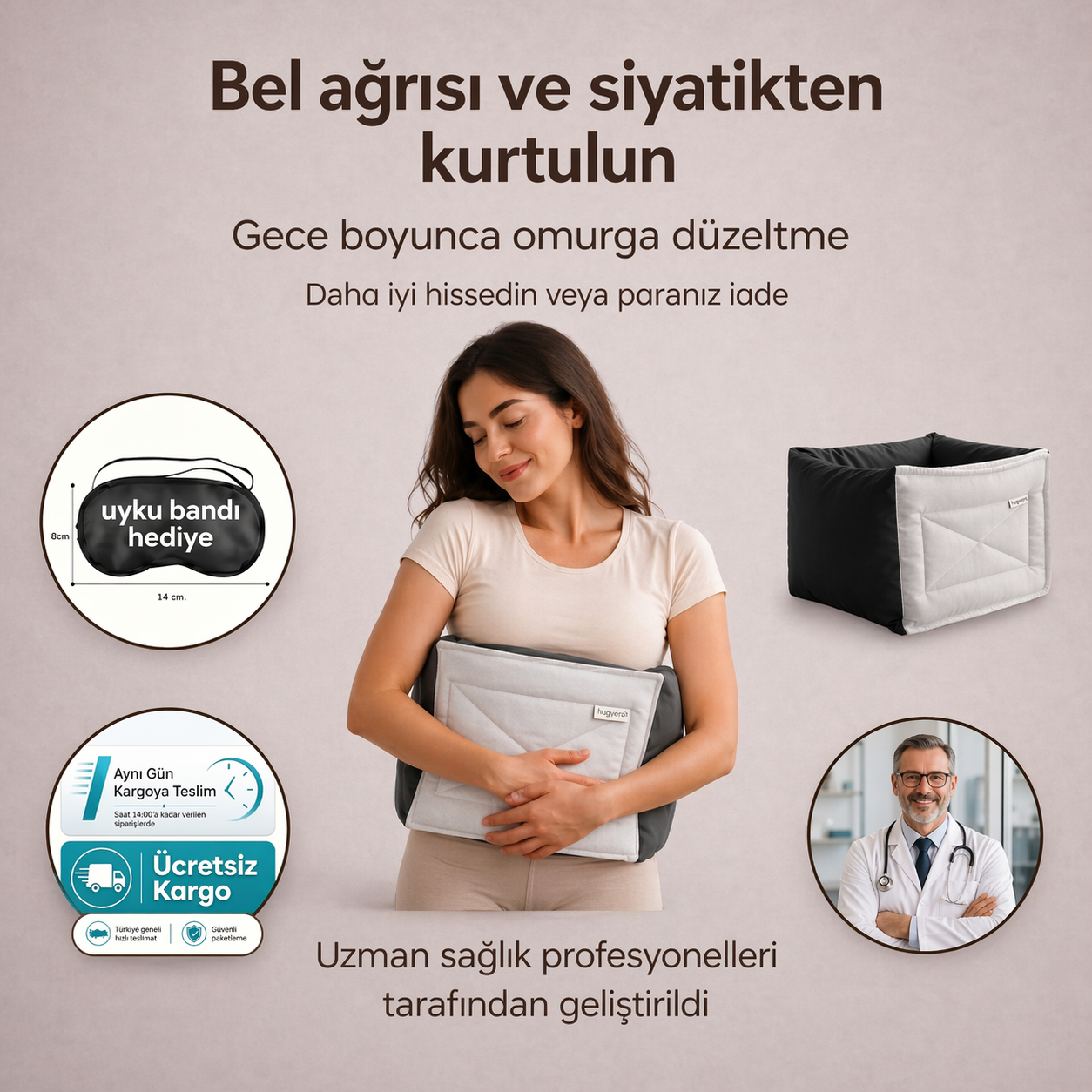 Hugvera™ Destek Yastığı 🛏️✨